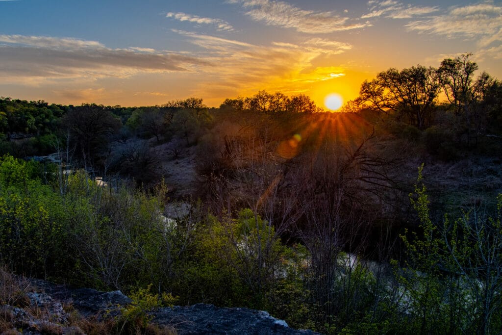 Sunset on the Guadalupe