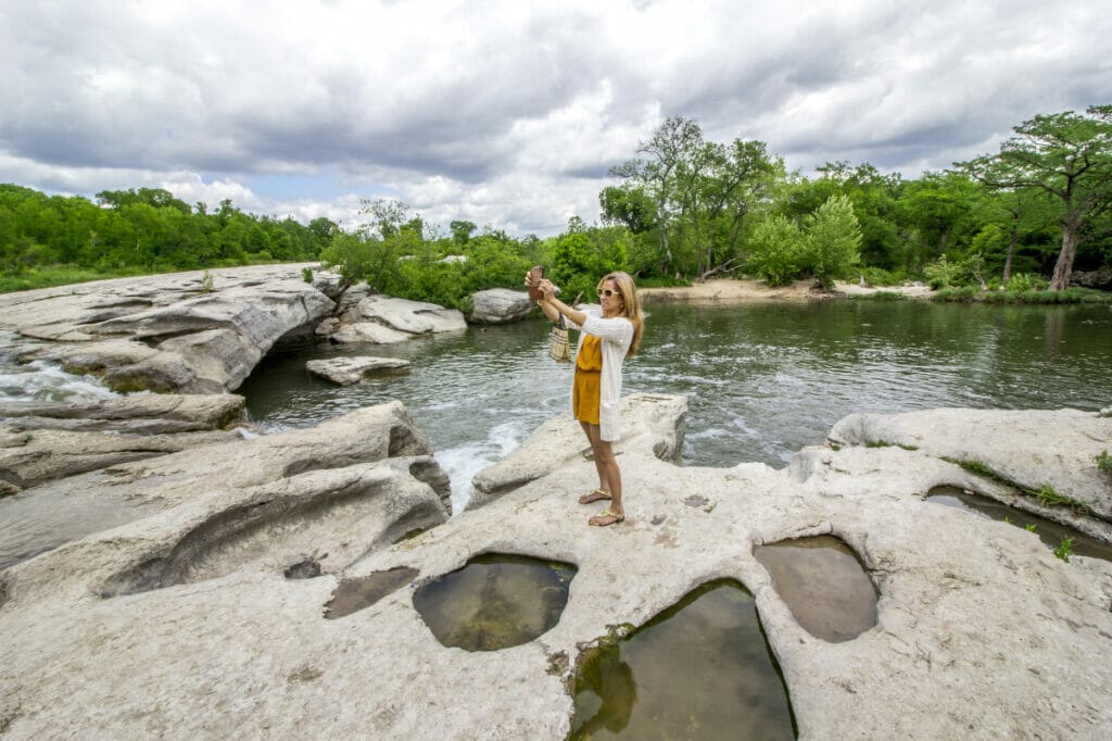 Woman at McKinney Falls