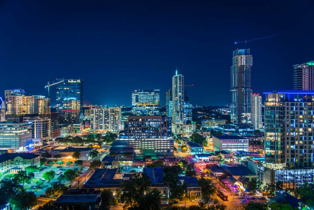 Austin skyline at night