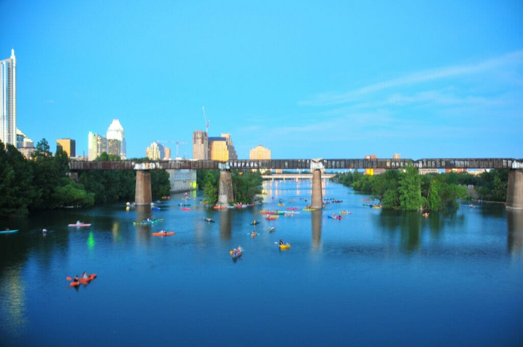 Kayaking in Lady Bird Lake