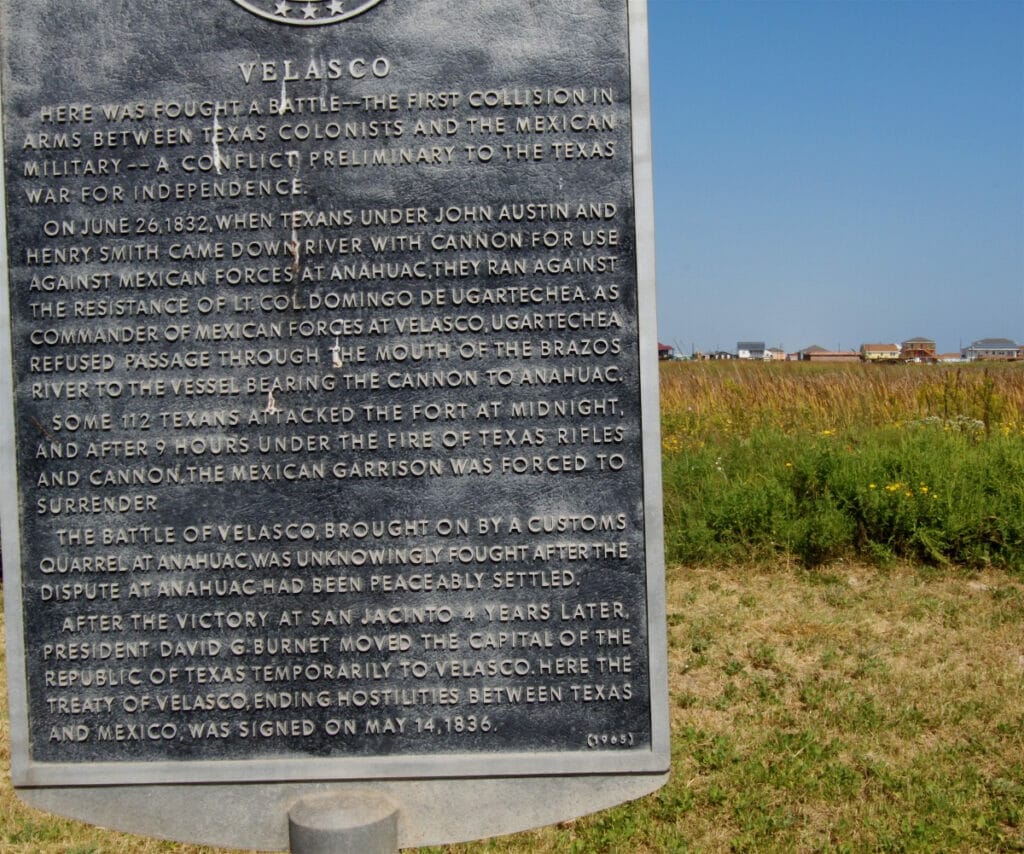 Fort Velasco sign