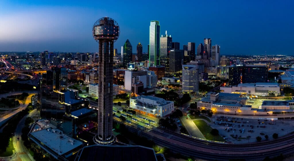 Reunion tower in Dallas 