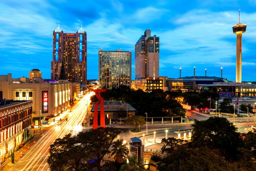 San Antonio Texas at night 