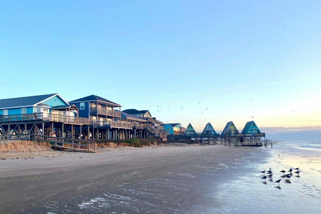 Sunrise at Surfside Beach, Texas