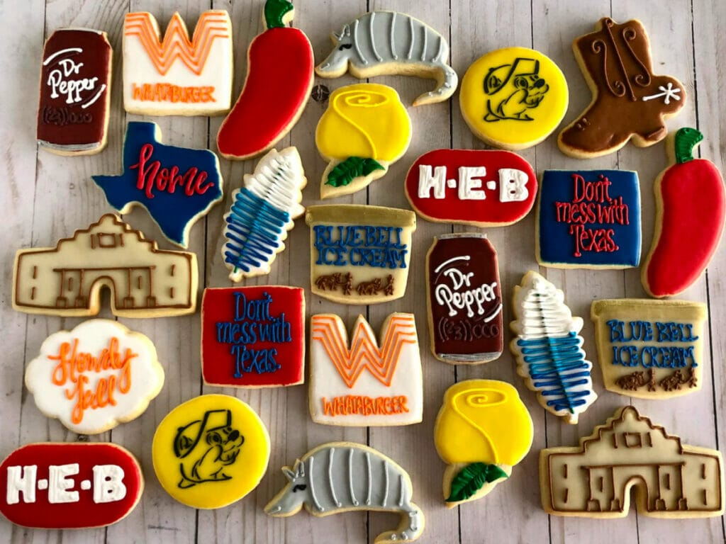 Texas themed cookies 