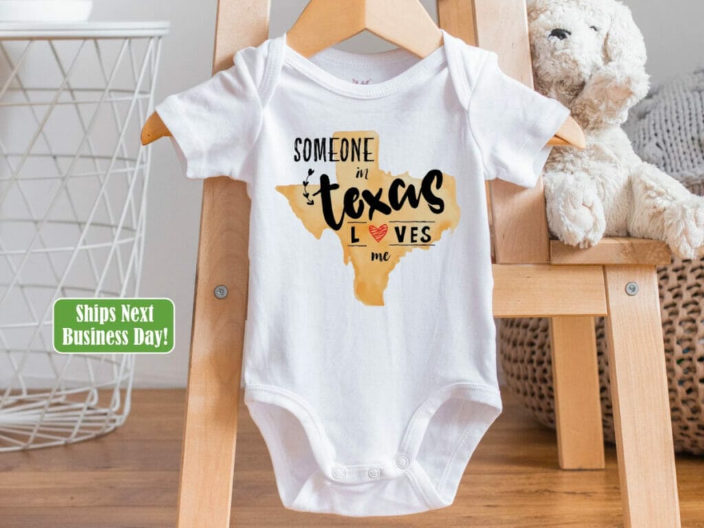 Texas baby onesie 