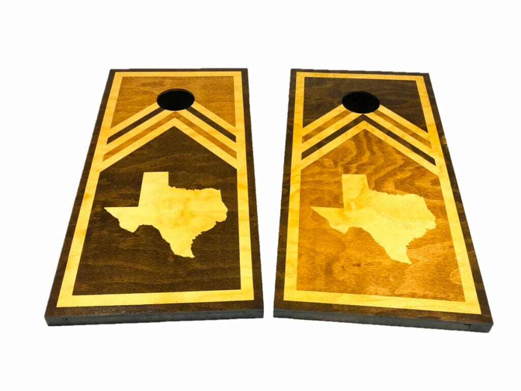 Texas branded cornhole