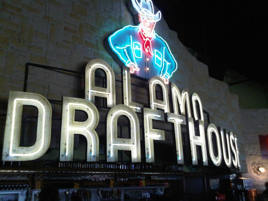 Alamo Drafthouse neon sign 