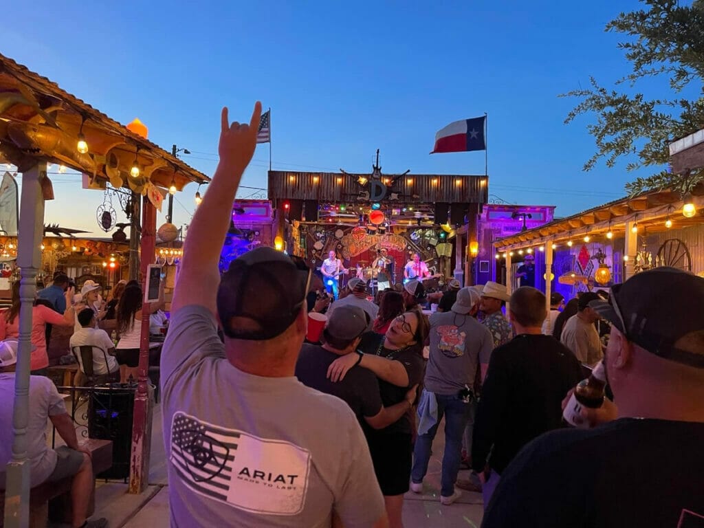 People enjoying music at the Destination 