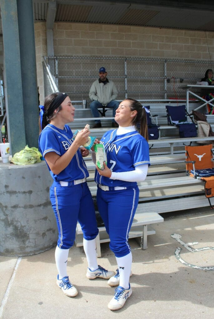 Playing softball at the Brenham Hohlt Park