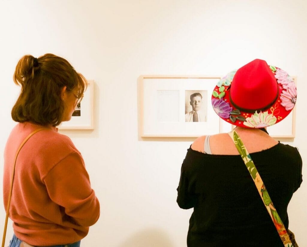 People admiring an exhibit at the Museum of the Southwest 