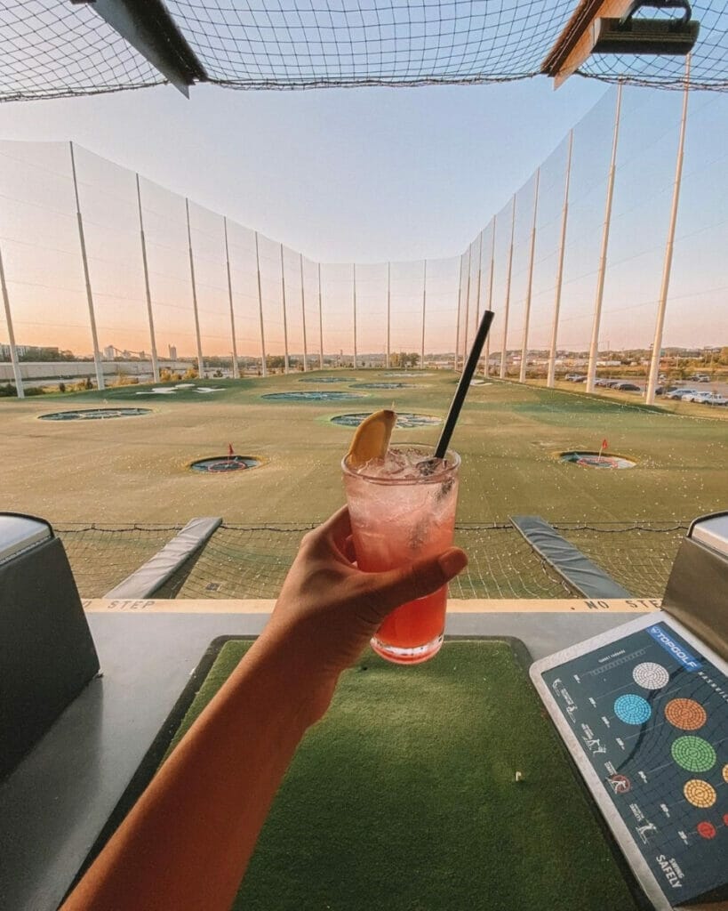 Drink at Topgolf