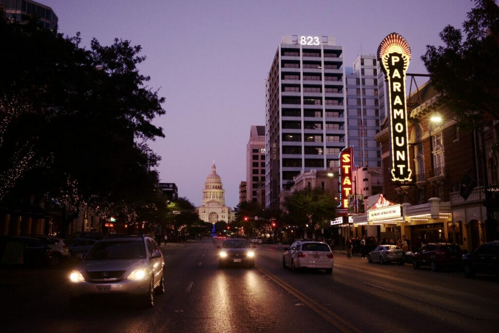 Austin Texas at night 