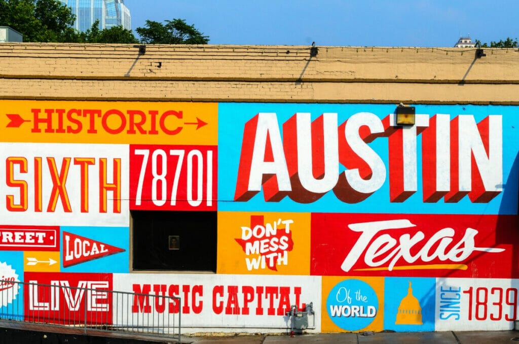 Wall mural in Austin Texas