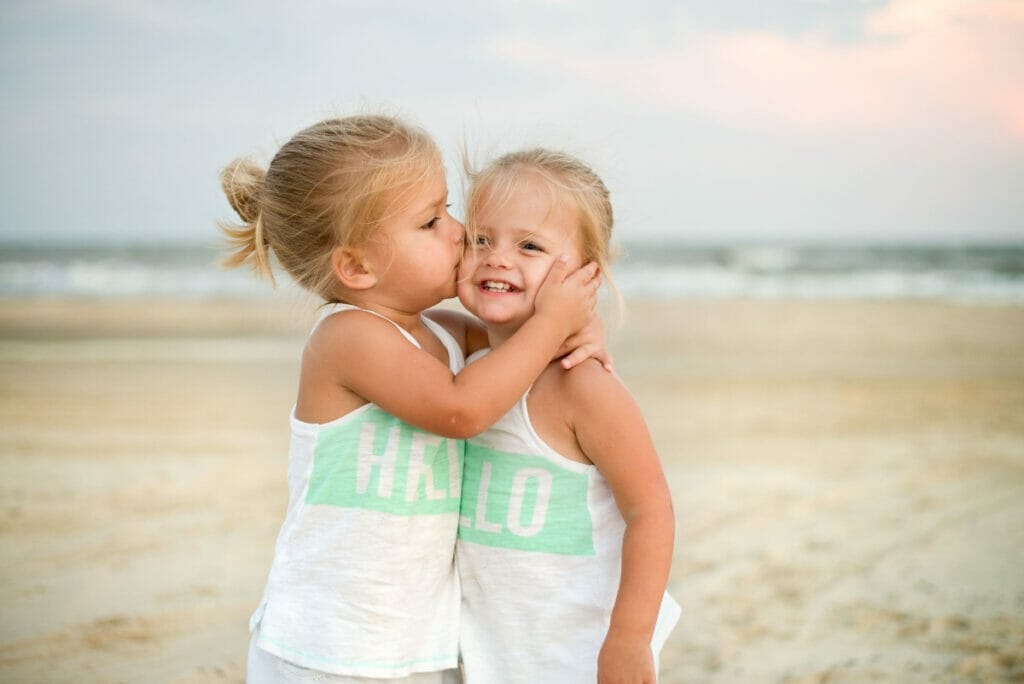 Kids on Bolivar Beach 