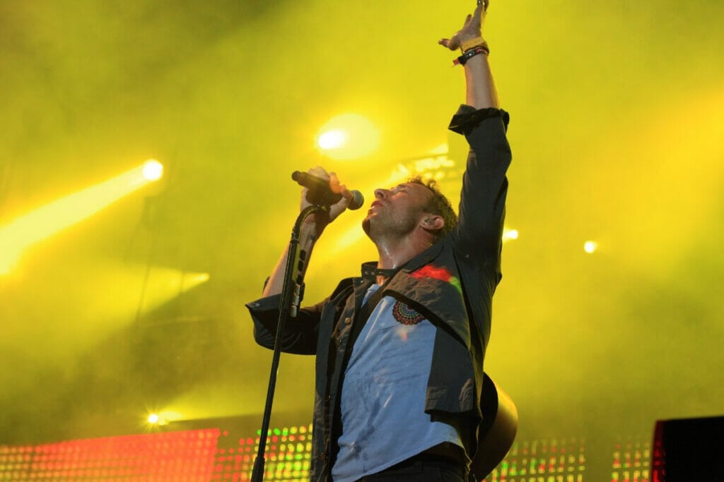Coldplay performing at ACL