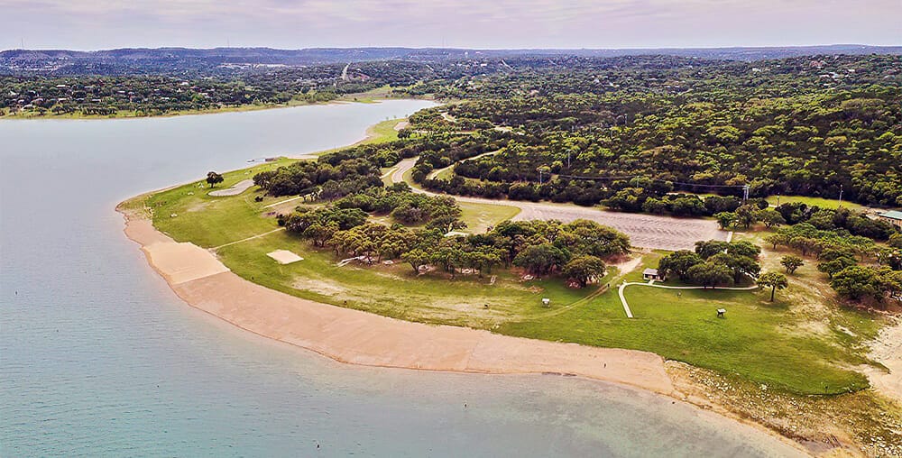 Comal Park aerial shot