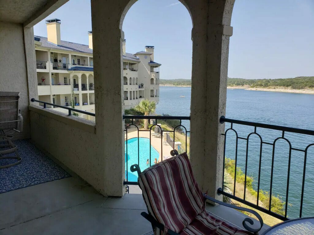 Shot of the condo's patio