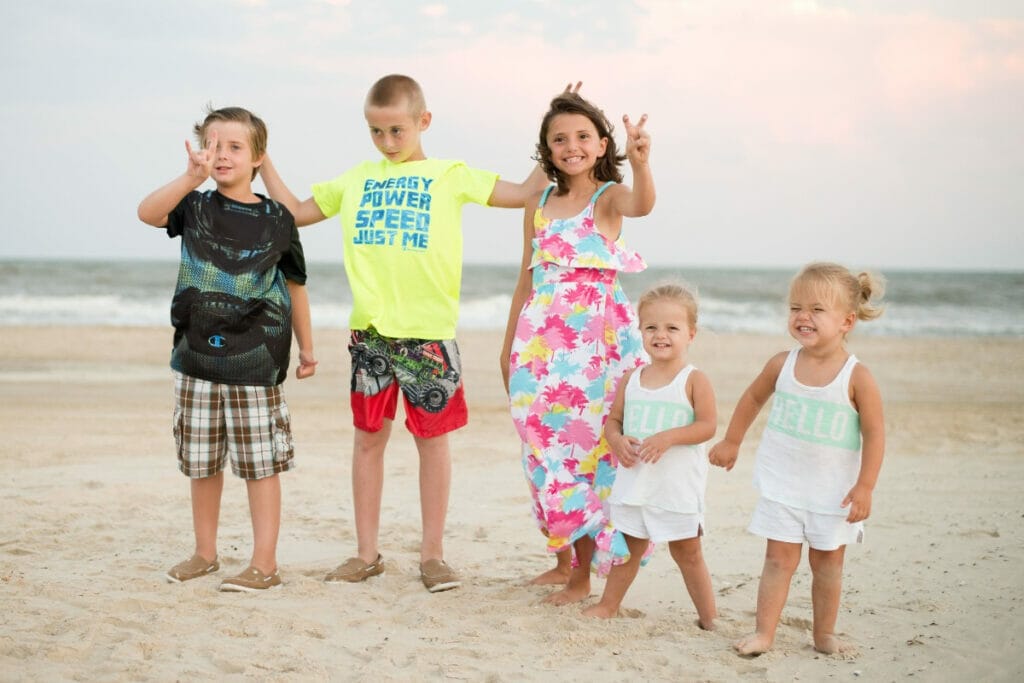 Kids playing at Crystal Beach 