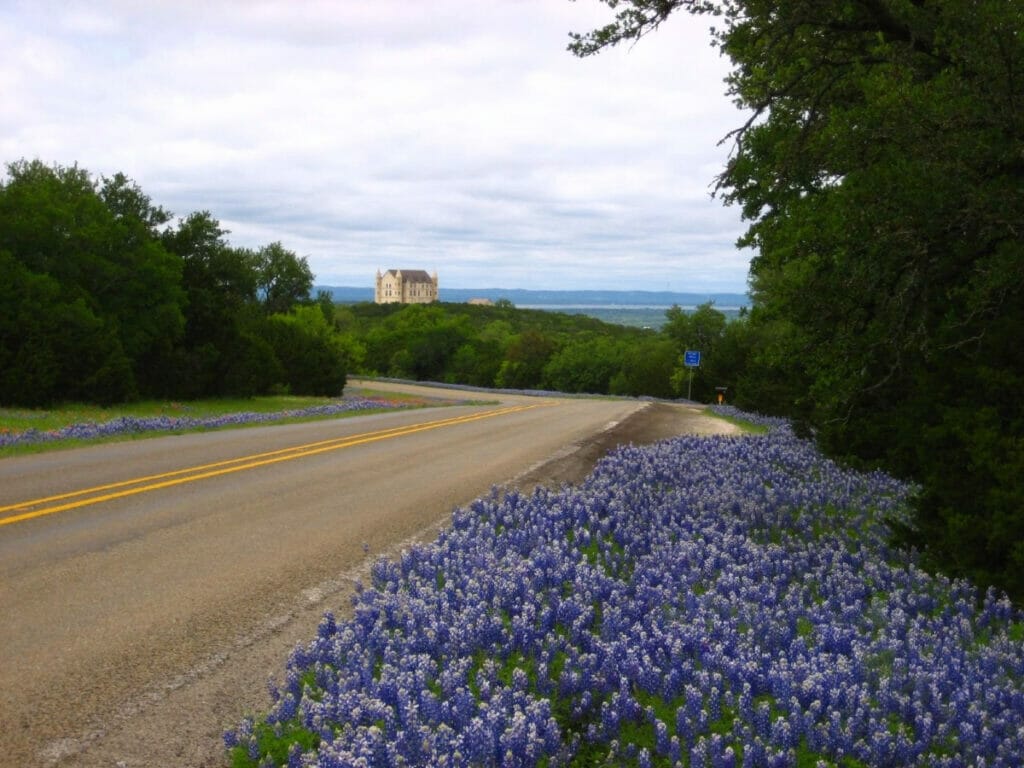 Falkenstein Castle in the distance 