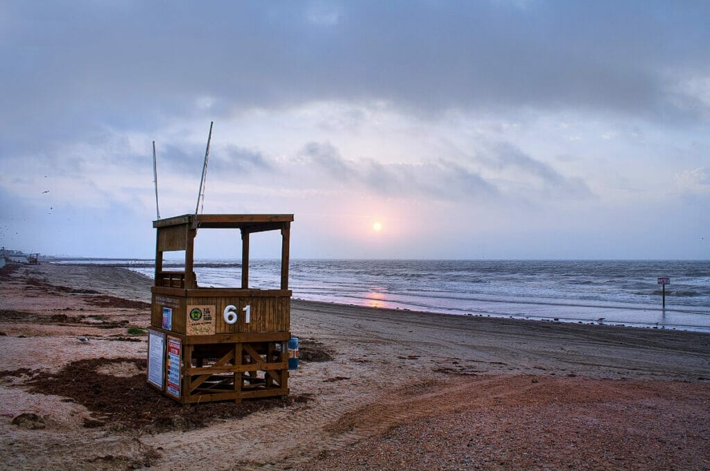 Galveston Beach sunset 