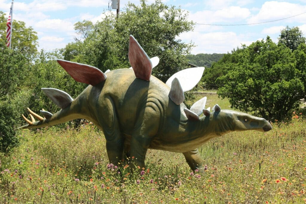 Dinosaur statue at the Heritage Museum of the Texas Hill Country