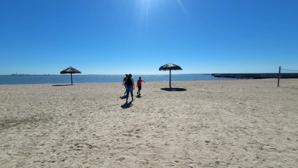 Kids playing at Lighthouse Beach 