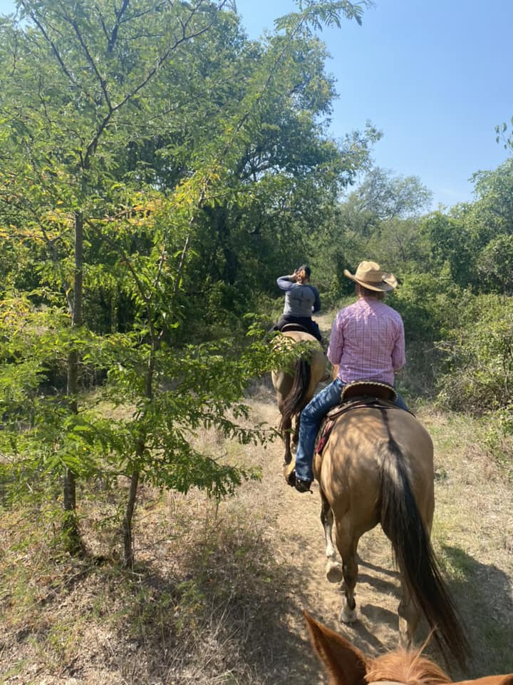 Horseback riding in McCown Park 