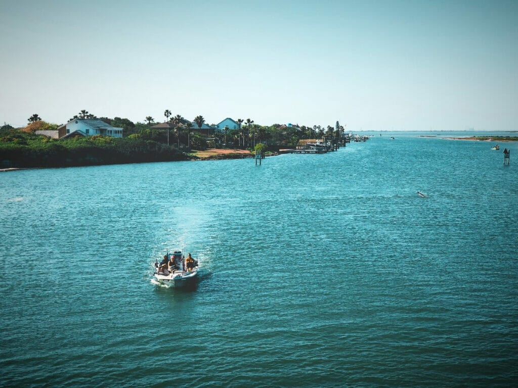 Boating on Mustang Island 