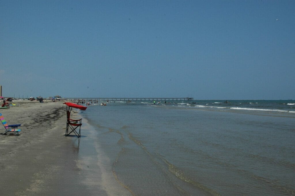 Beach chairs at Port Aransas beach 