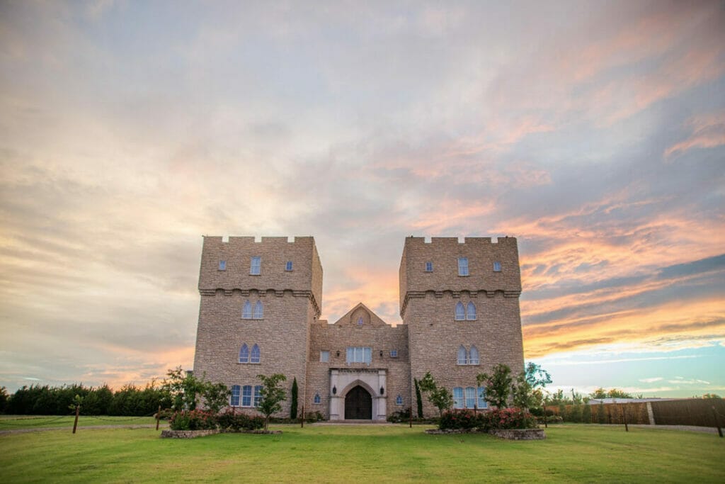 The Castle at Rockwall at golden hour 