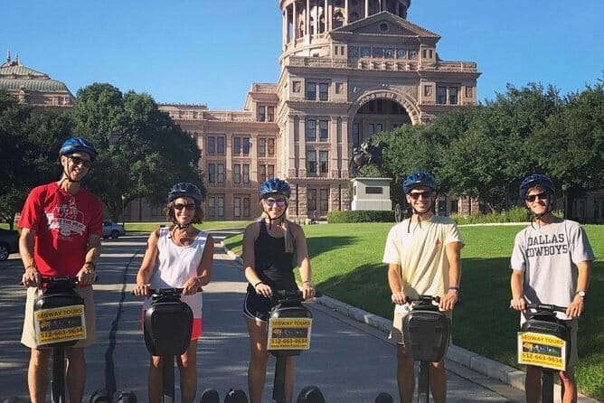 People enjoying Austin segway tour