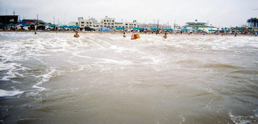 People swimming at Stewart Beach 