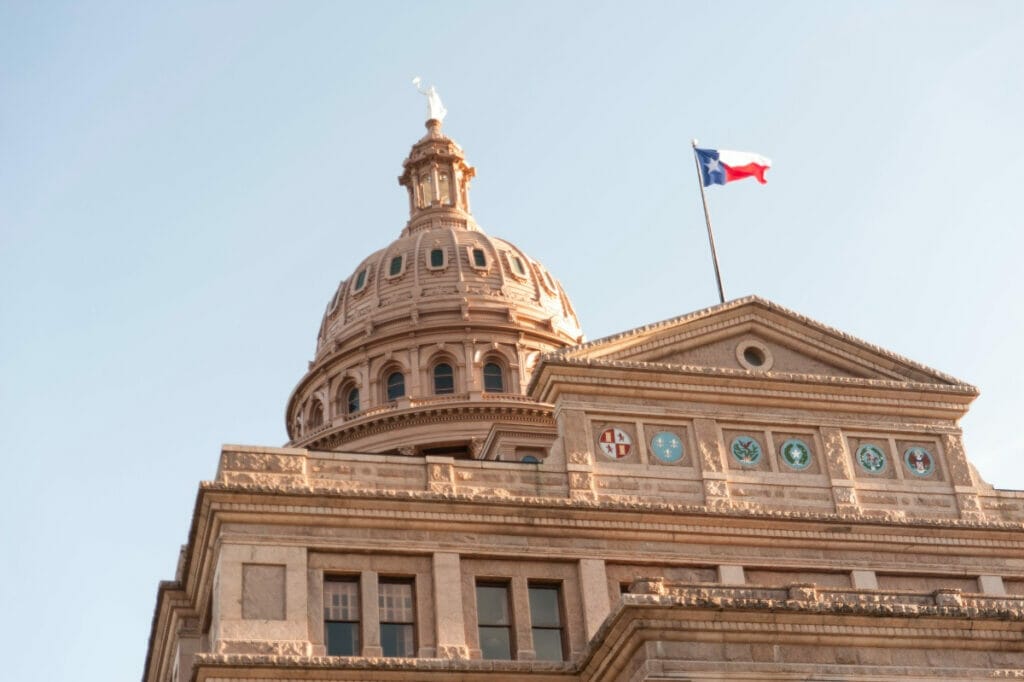Exterior of the Texas Capitol building 