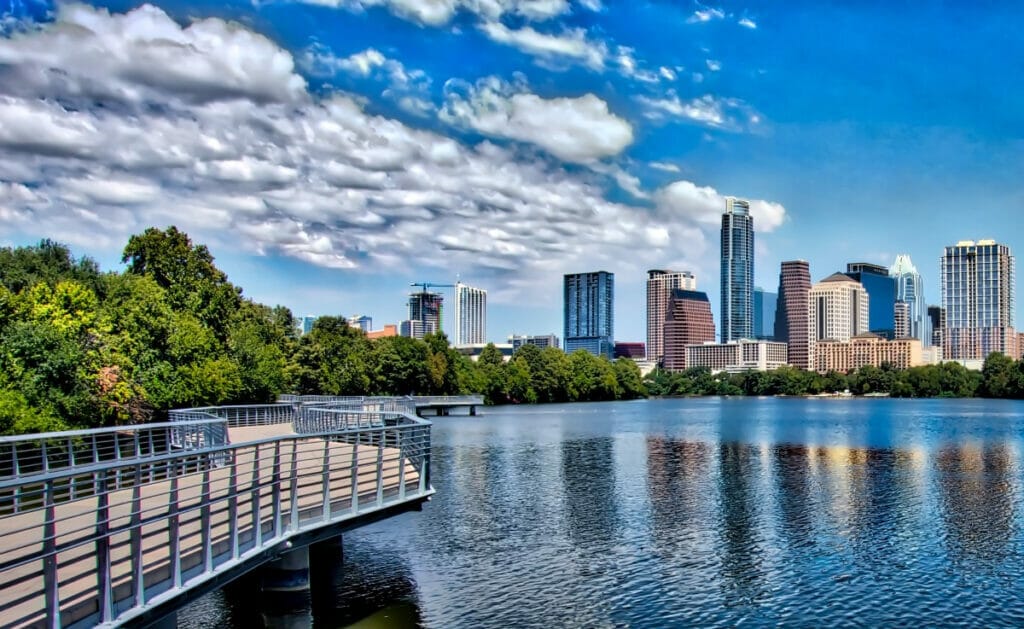 Boardwalk at Lady Bird Lake in Austin Texas