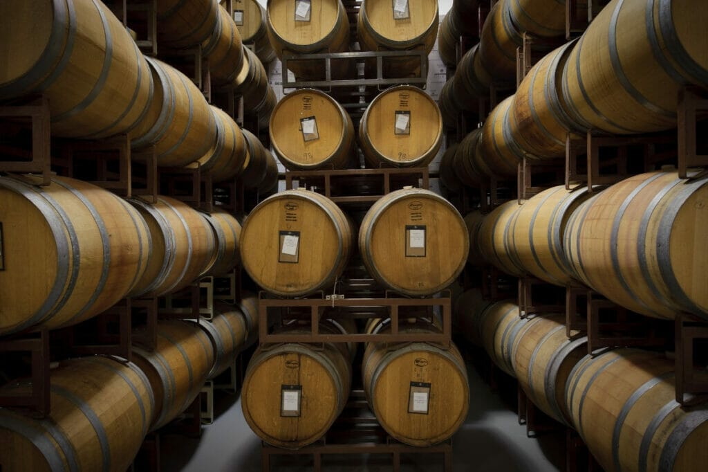 Wine stored in barrels in Lubbock Texas