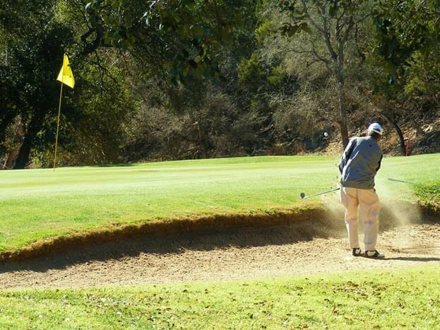 Man golfing at Lakeside Golf Club 