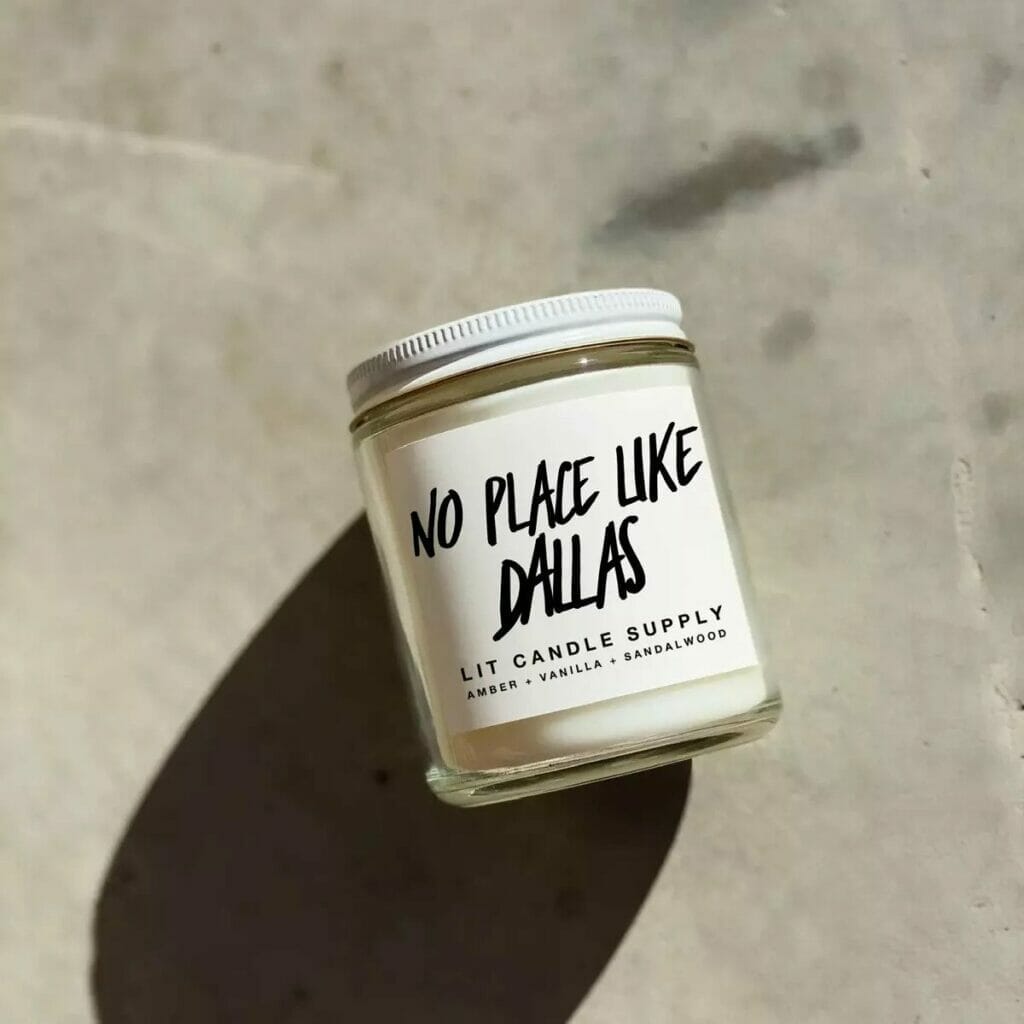 Dallas Etsy candle 