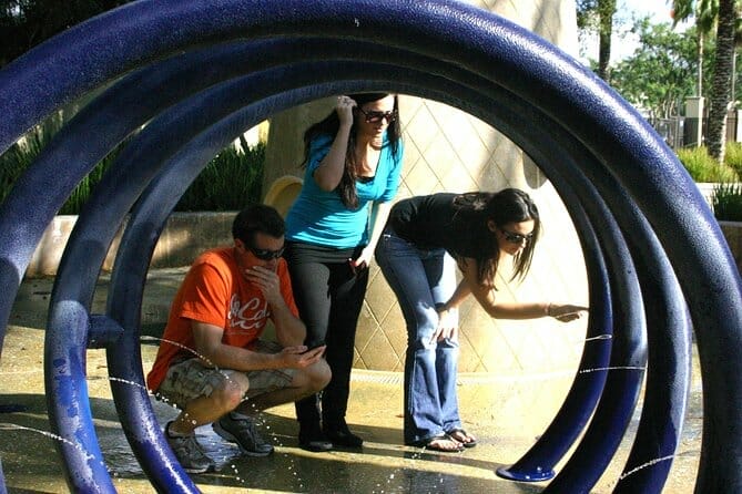 People playing a scavenger hunt 