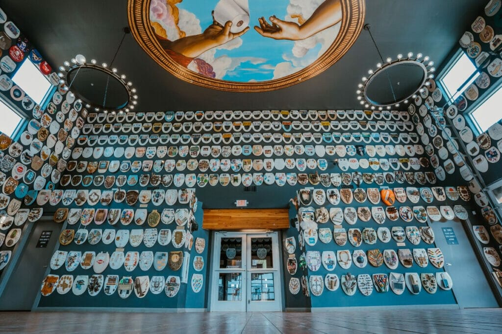 Interior of the Texas Truck Yard Toilet Seat Museum 